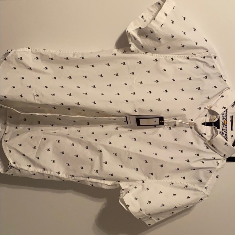 Mens button up palm tree shirt
